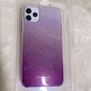 NWOT Kate Spade IPhone 11 Pro Max Sparkle Purple Ombré Case